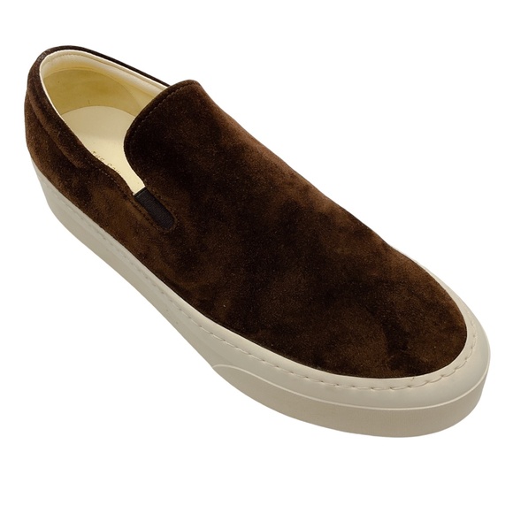 THE ROW BROWN SUEDE SLIP ON MARIE H SNEAKERS - Picture 1 of 8